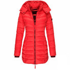 Lavinque Coats & Jacket Rouge / S Doudoune longue matelassée | Bleu marine | Chaleur et élégance en hiver
