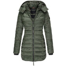 Lavinque Coats & Jacket Vert / S Doudoune longue matelassée | Bleu marine | Chaleur et élégance en hiver
