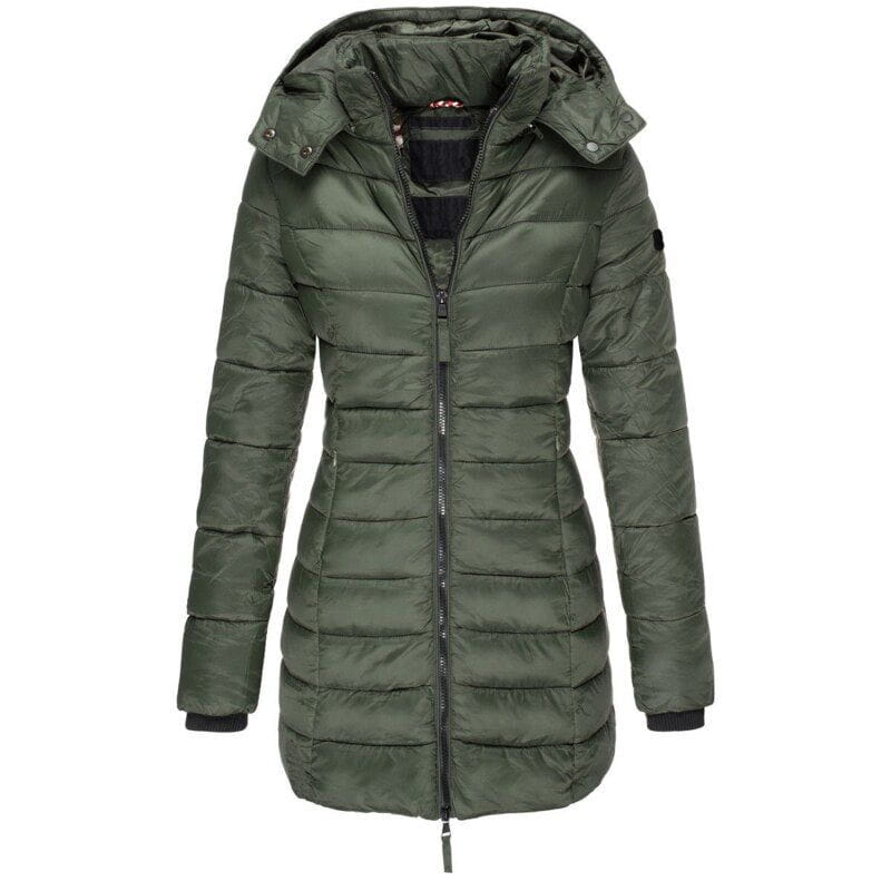 Lavinque Coats & Jacket Vert / S Doudoune longue matelassée | Bleu marine | Chaleur et élégance en hiver