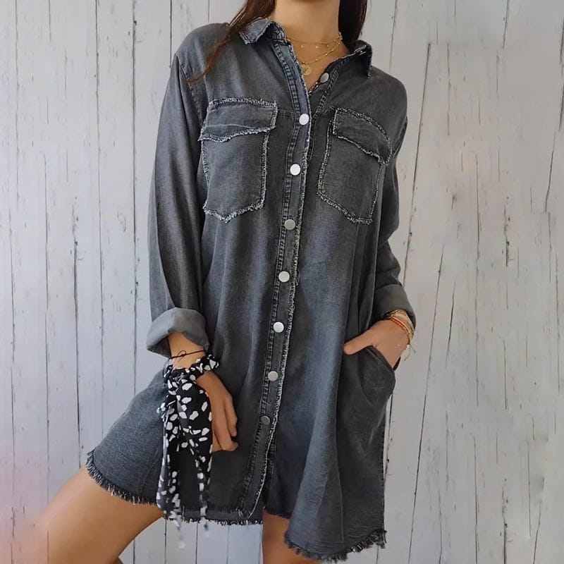 Lavinque Coats & Jacket Veste Chemise Denim | Style Décontracté | Polyvalence Intemporelle
