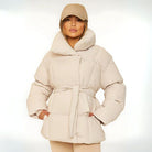 Lavinque Coats & Jackets Beige / M Doudoune Ceinturée | Ultra-Chaude | Élégance et Confort