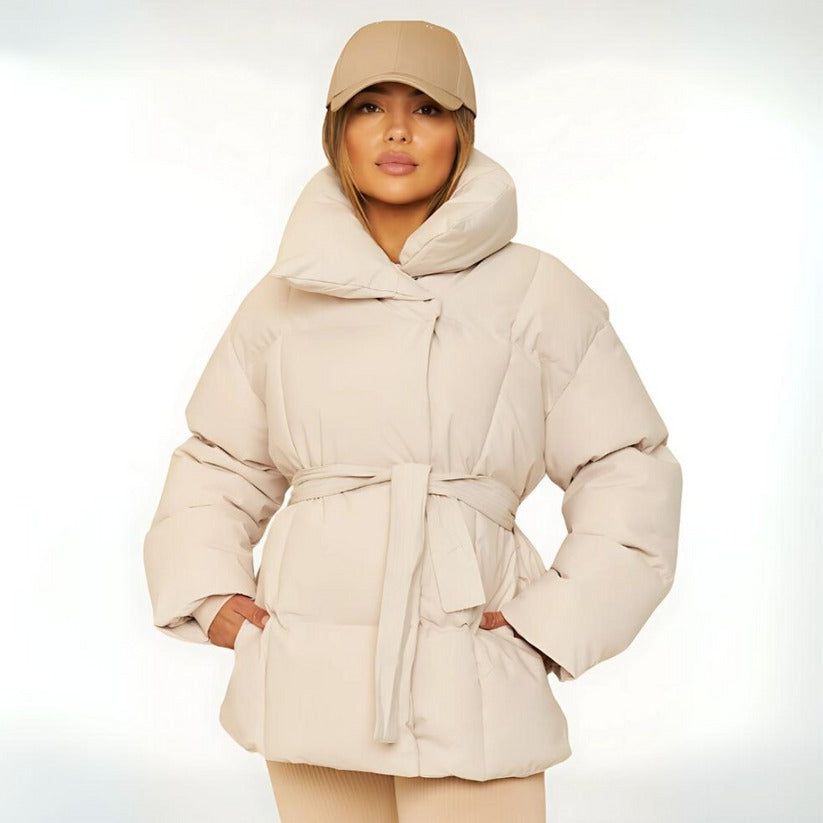 Lavinque Coats & Jackets Beige / M Doudoune Ceinturée | Ultra-Chaude | Élégance et Confort