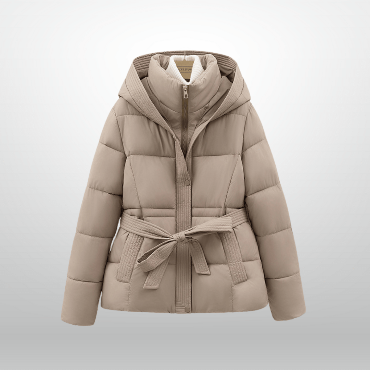 Lavinque Coats & Jackets Beige / S Doudoune Ceinturée Femme | Noire Élégante | Chaude et Stylée