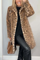 Lavinque Coats & Jackets Beige / S Manteau Léopard Femme | Fausse Fourrure | Audacieux et Chic