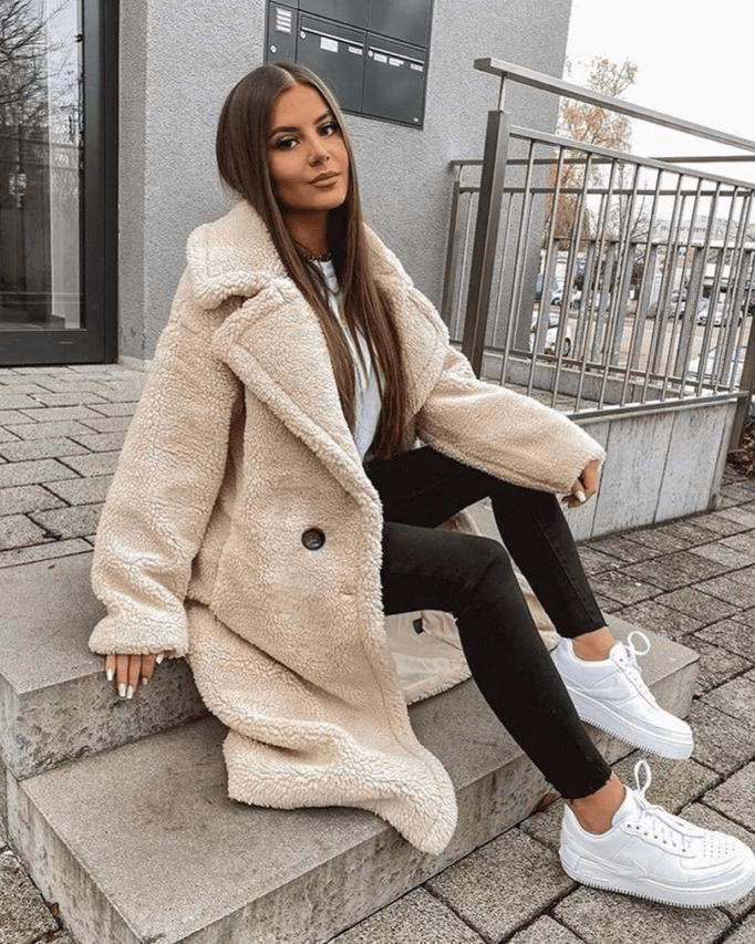 Lavinque Coats &Jackets Beige / S Manteau Long en Laine | Élégance | Chaleur et Tendance