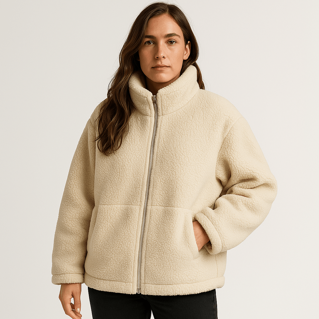 Lavinque Coats & Jackets Beige / S Veste Douce Hiver | Fausse Fourrure | Confort et Style