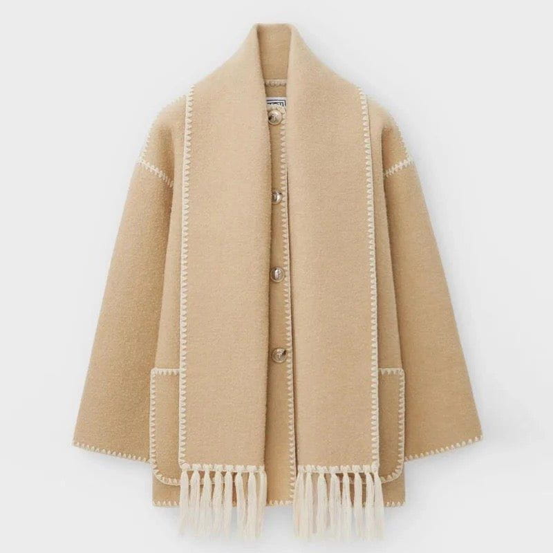 Lavinque Coats & Jackets Beige / S Veste en Laine Oversize | Grise | Chaude et Élégante