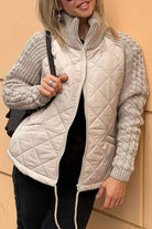 Lavinque Coats & Jackets Beige / S Veste Matelassée Bicolore | Beige | Douce et Texturée