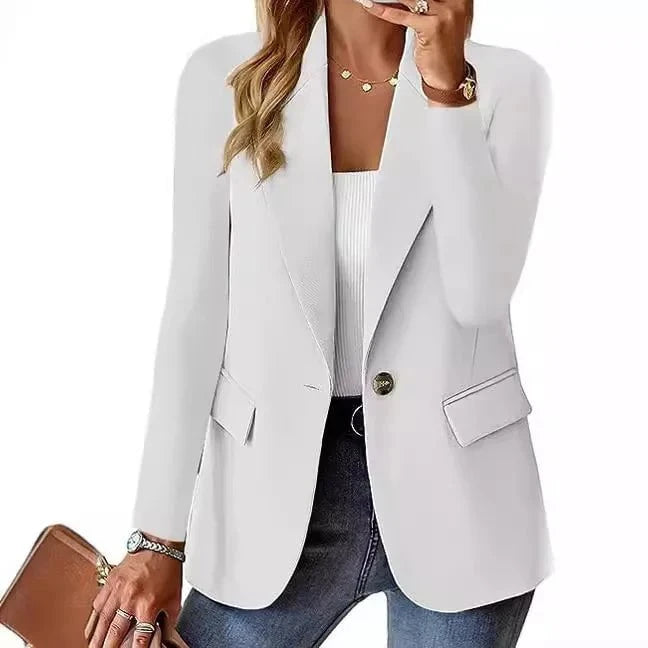 Lavinque Coats & Jackets Blanc / S Blazer Femme Élégant | Classique | Chic et Intemporel