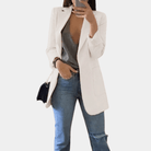 Lavinque Coats & Jackets Blanc / S Blazer Long Noir | Classique | Structuré et Polyvalent