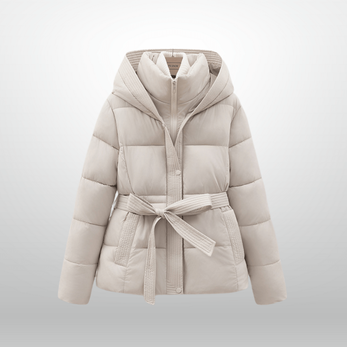 Lavinque Coats & Jackets Blanc / S Doudoune Ceinturée Femme | Noire Élégante | Chaude et Stylée