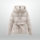 Lavinque Coats & Jackets Blanc / S Doudoune Ceinturée Femme | Noire Élégante | Chaude et Stylée