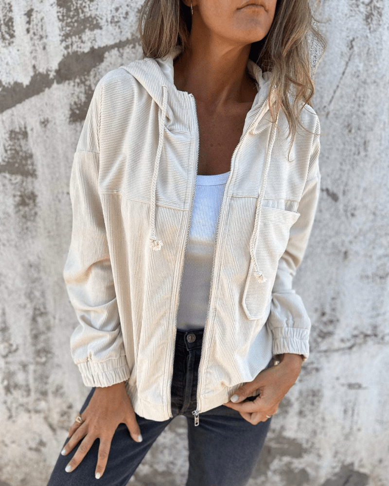 Lavinque Coats & Jackets Blanc / S Veste Légère à Capuche | Style Décontracté | Polyvalente et Confortable