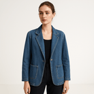 Lavinque Coats & Jackets Blazer en Jean Décontracté | Coupe Droite | Style Casual Chic