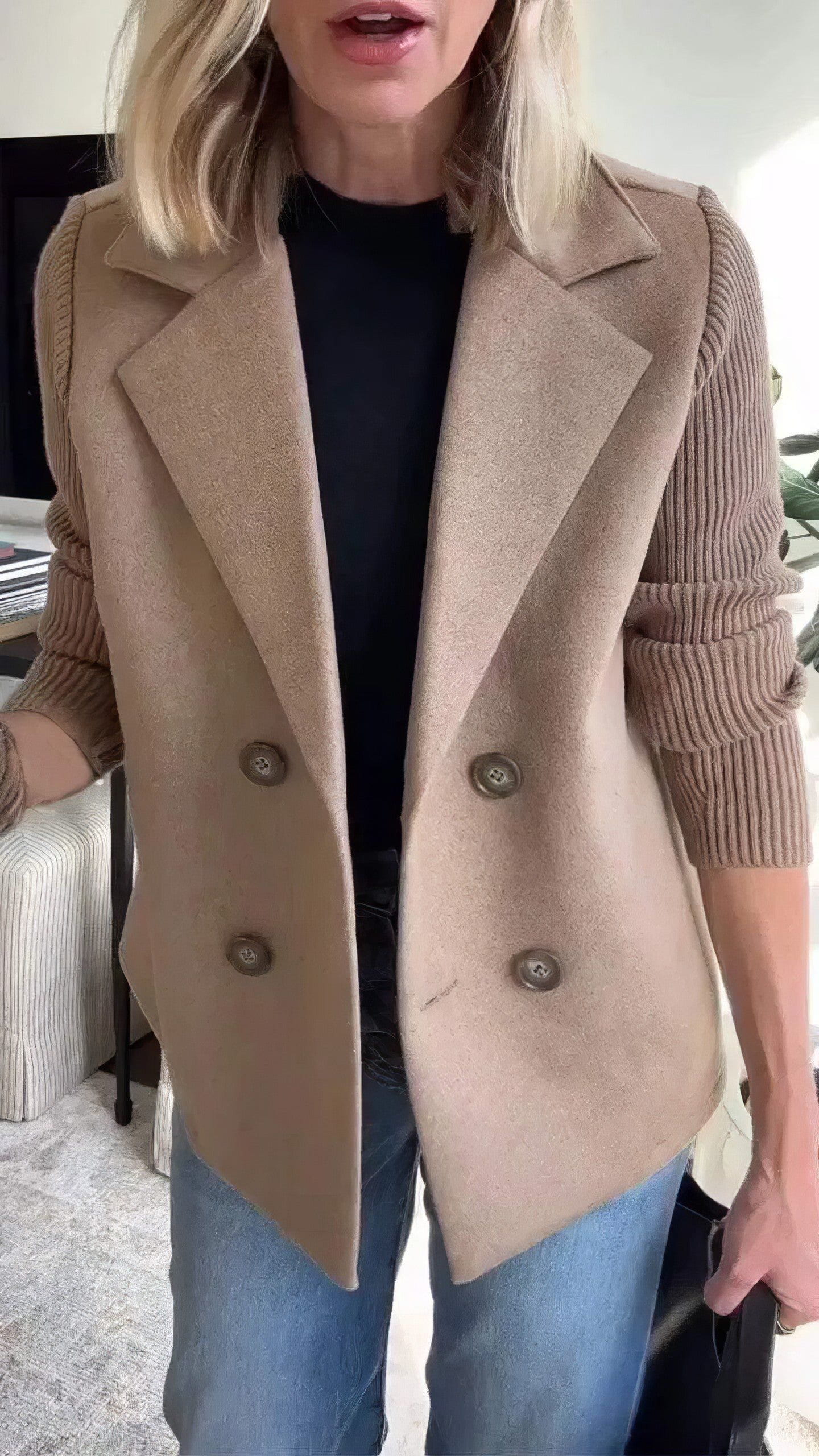 Lavinque Coats & Jackets Blazer Femme | Rose Poudré | Chic & Structuré