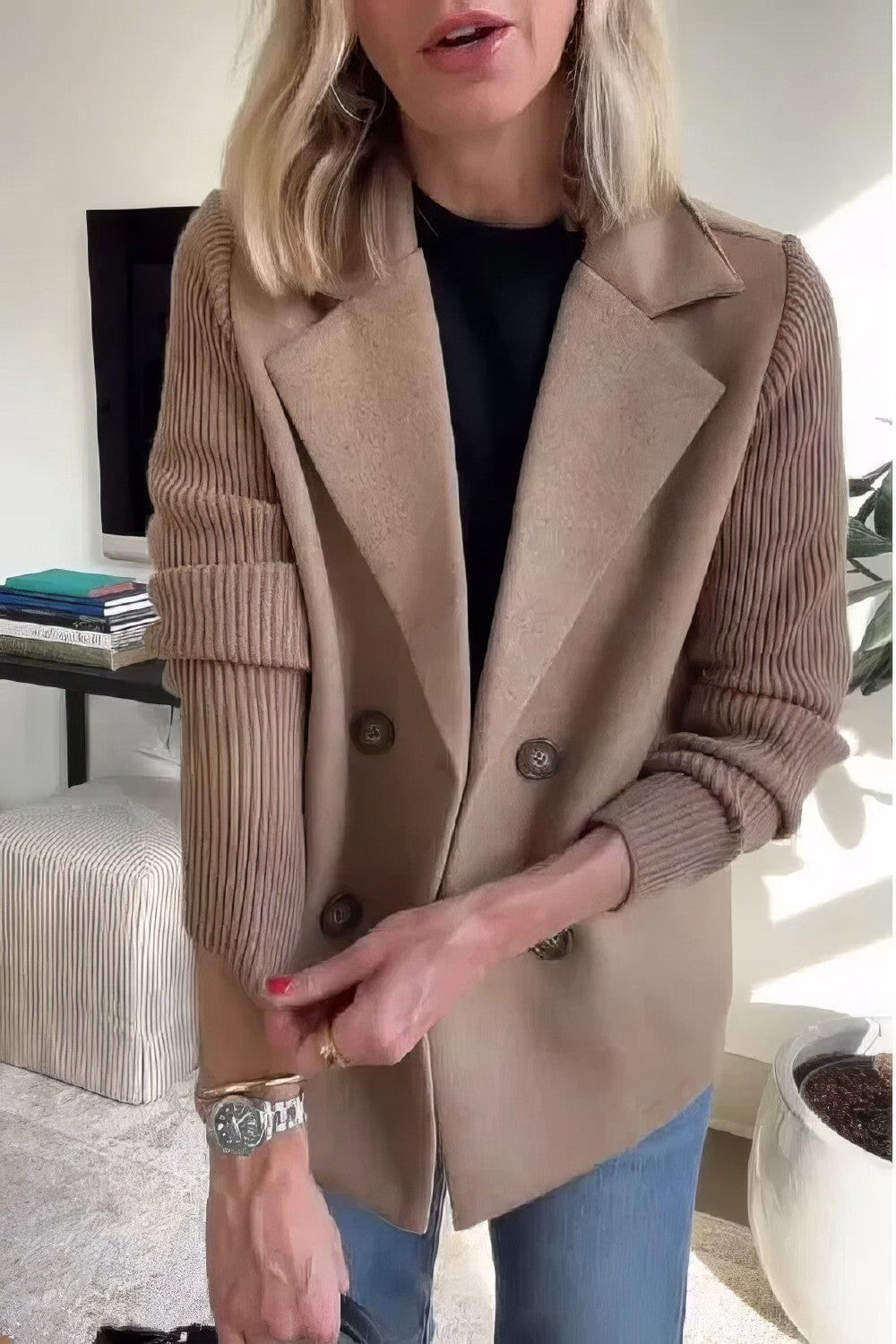 Lavinque Coats & Jackets Blazer Femme | Rose Poudré | Chic & Structuré