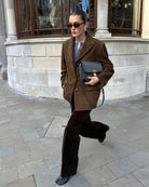 Lavinque Coats & Jackets Blazer Oversize Femme | Velours Côtelé | Chic et Décontracté