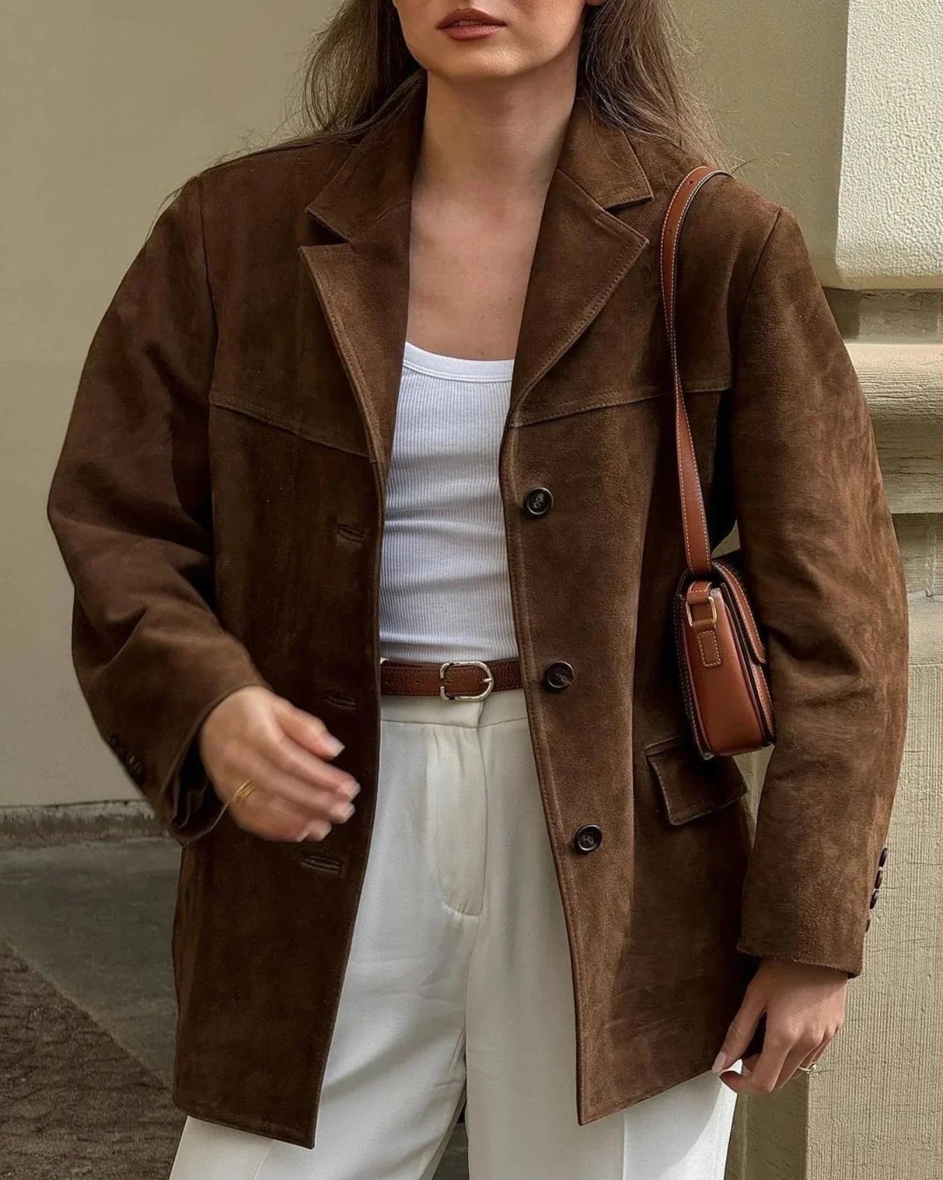 Lavinque Coats & Jackets Blazer Oversize Femme | Velours Côtelé | Chic et Décontracté