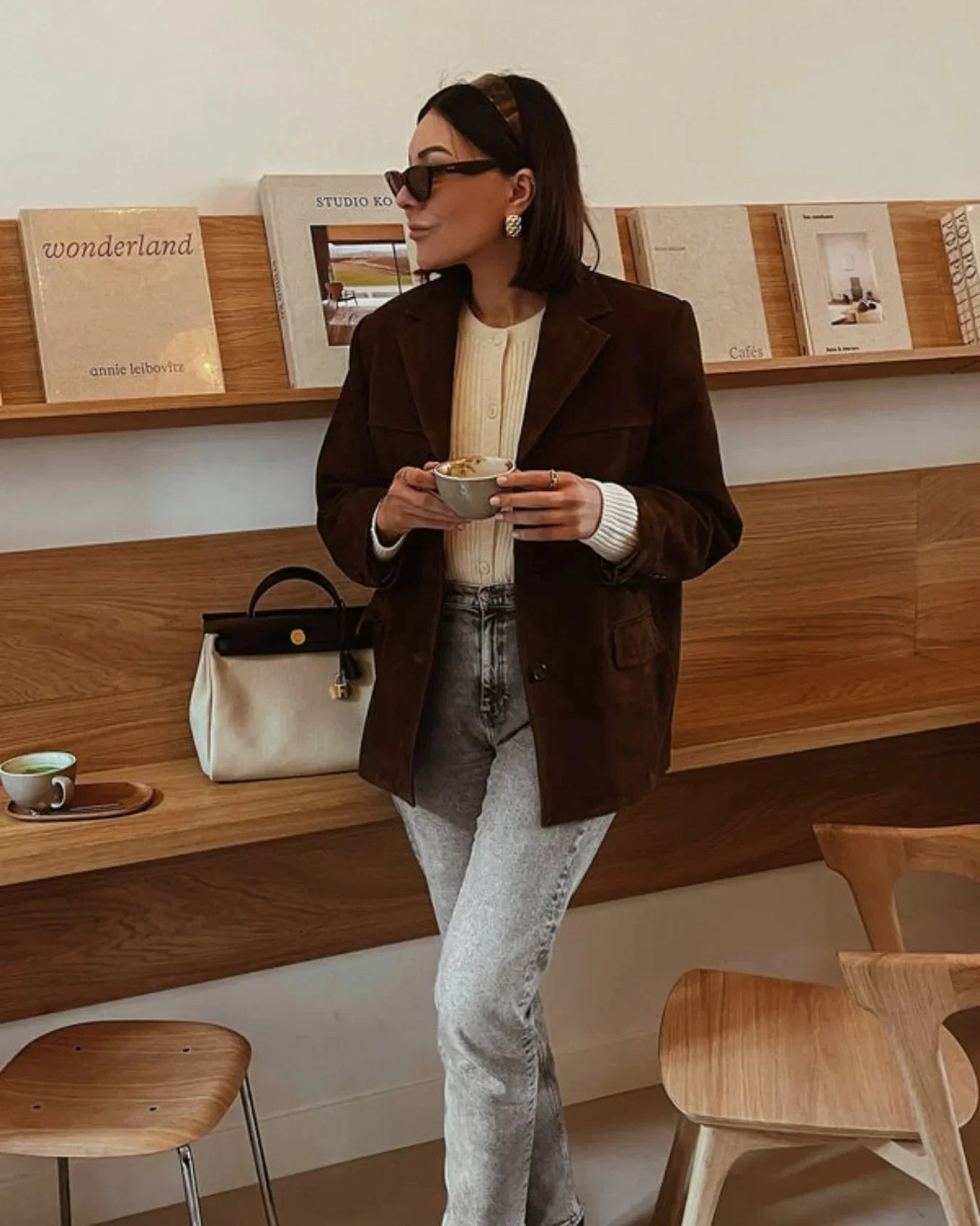 Lavinque Coats & Jackets Blazer Oversize Femme | Velours Côtelé | Chic et Décontracté