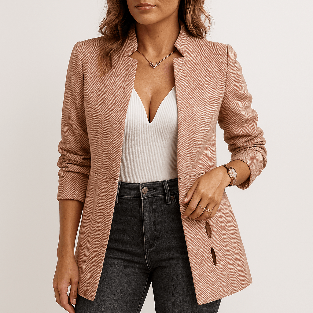 Lavinque Coats & Jackets Blazer Vieux Rose Cintré | Élégance Féminine | Style Moderne & Chic