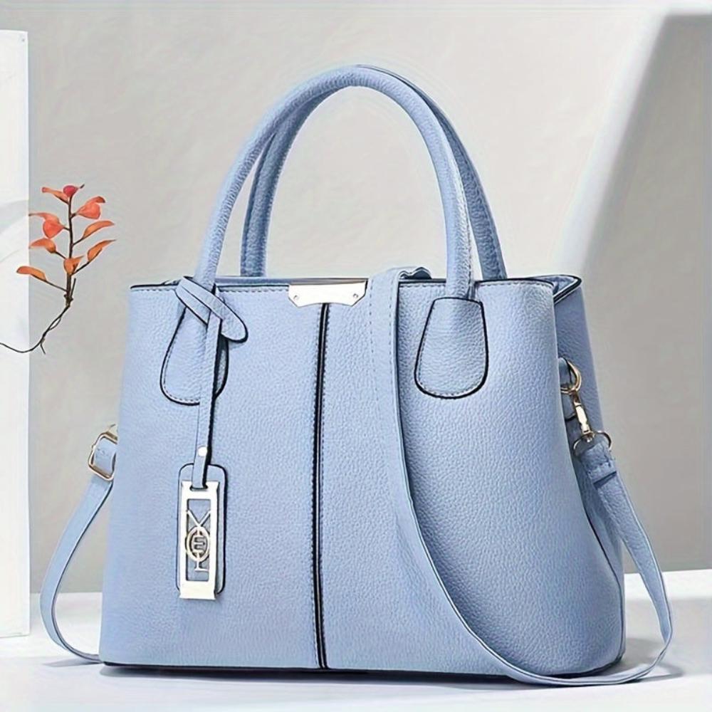 Lavinque Coats & Jackets Bleu ciel Sac à Main Structuré | Gris Clair | Élégant & Polyvalent