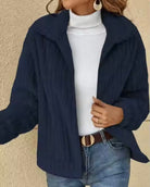 Lavinque Coats & Jackets Bleu Marine / S Veste en Fausse Fourrure | Chaude & Élégante | Hiver Confortable