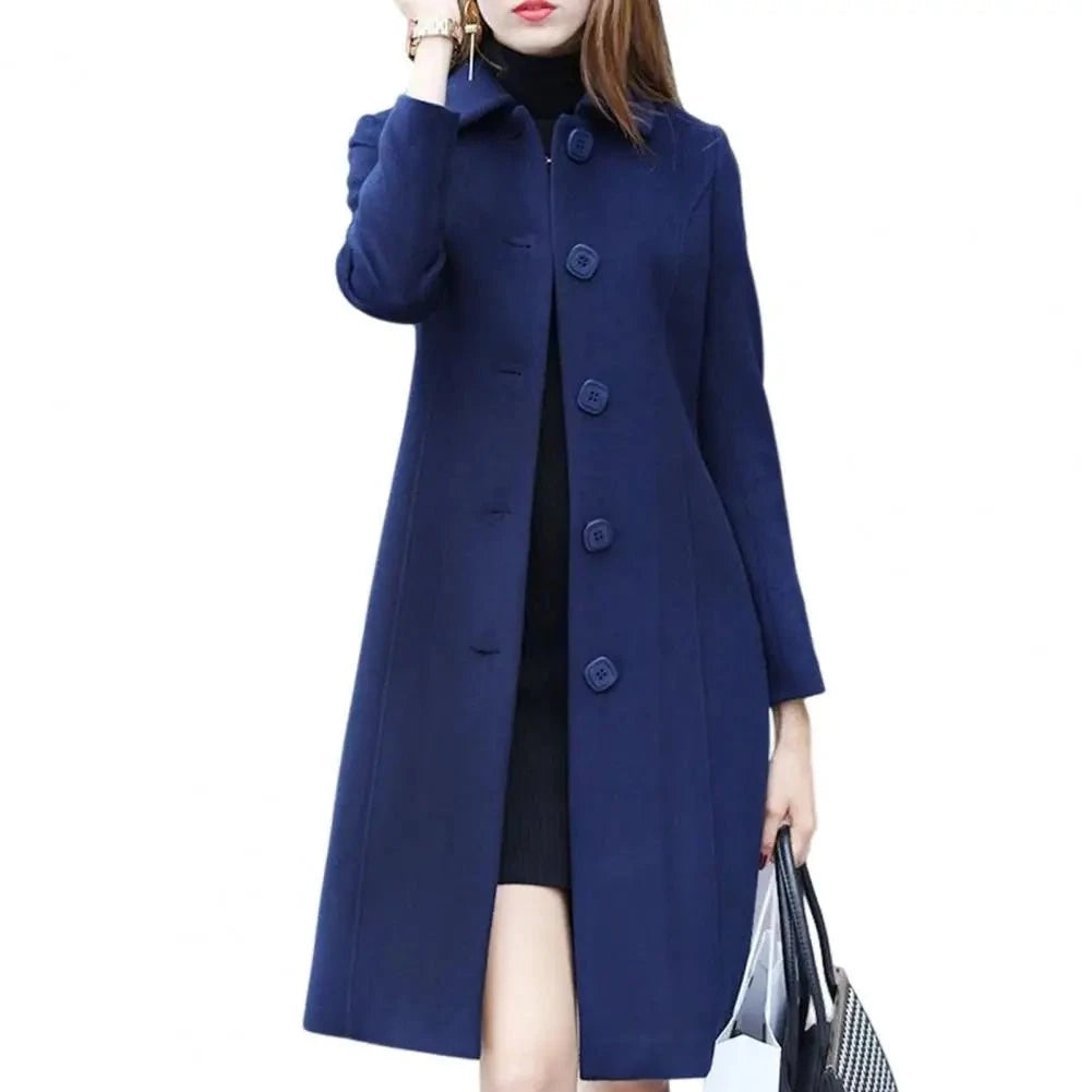 Lavinque Coats & Jackets Bleu Royal / S Manteau Femme Élégant | Laine Mélangée | Chic et Intemporel