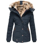 Lavinque Coats & Jackets Bleu / S Doudoune Cintrée avec Capuche Fourrée | Noir | Chaude, Élégante et Fonctionnelle