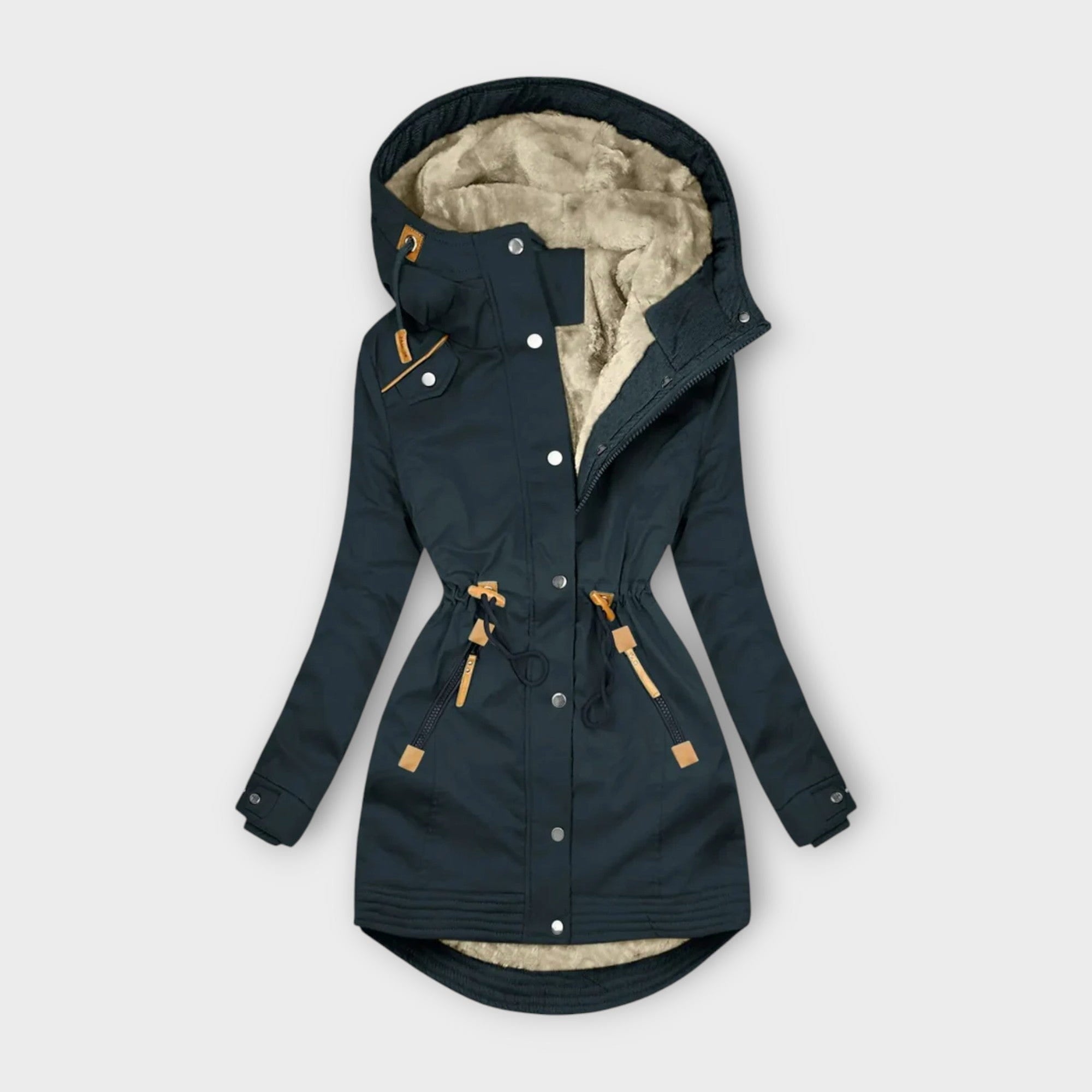 Lavinque Coats & Jackets Bleu / XS Parka Hiver Doublée en Fourrure | Chaude et Stylée