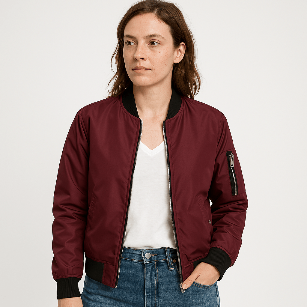 Lavinque Coats & Jackets Blouson Bomber Beige | Coupe Courte | Look Urbain Décontracté