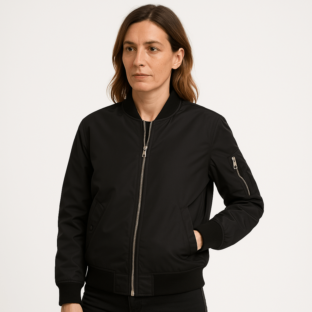 Lavinque Coats & Jackets Blouson Bomber Beige | Coupe Courte | Look Urbain Décontracté