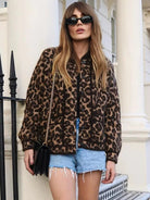 Lavinque Coats & Jackets Blouson Léger à Motif Léopard | Marron & Noir | Audacieux et Urbain