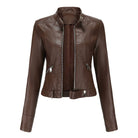 Lavinque Coats & Jackets Café / S Blouson en similicuir | Noir | Rock et intemporel
