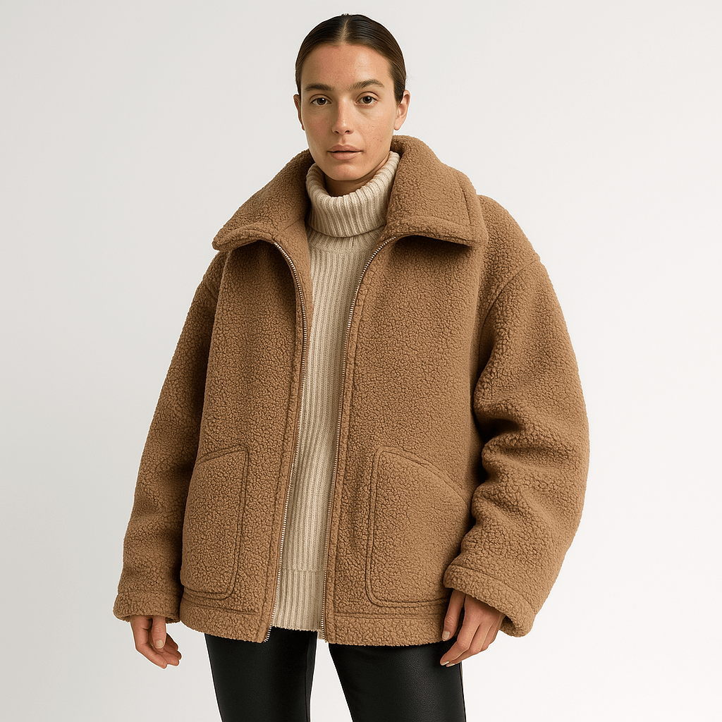 Lavinque Coats & Jackets Café / S Veste Douce Hiver | Fausse Fourrure | Confort et Style