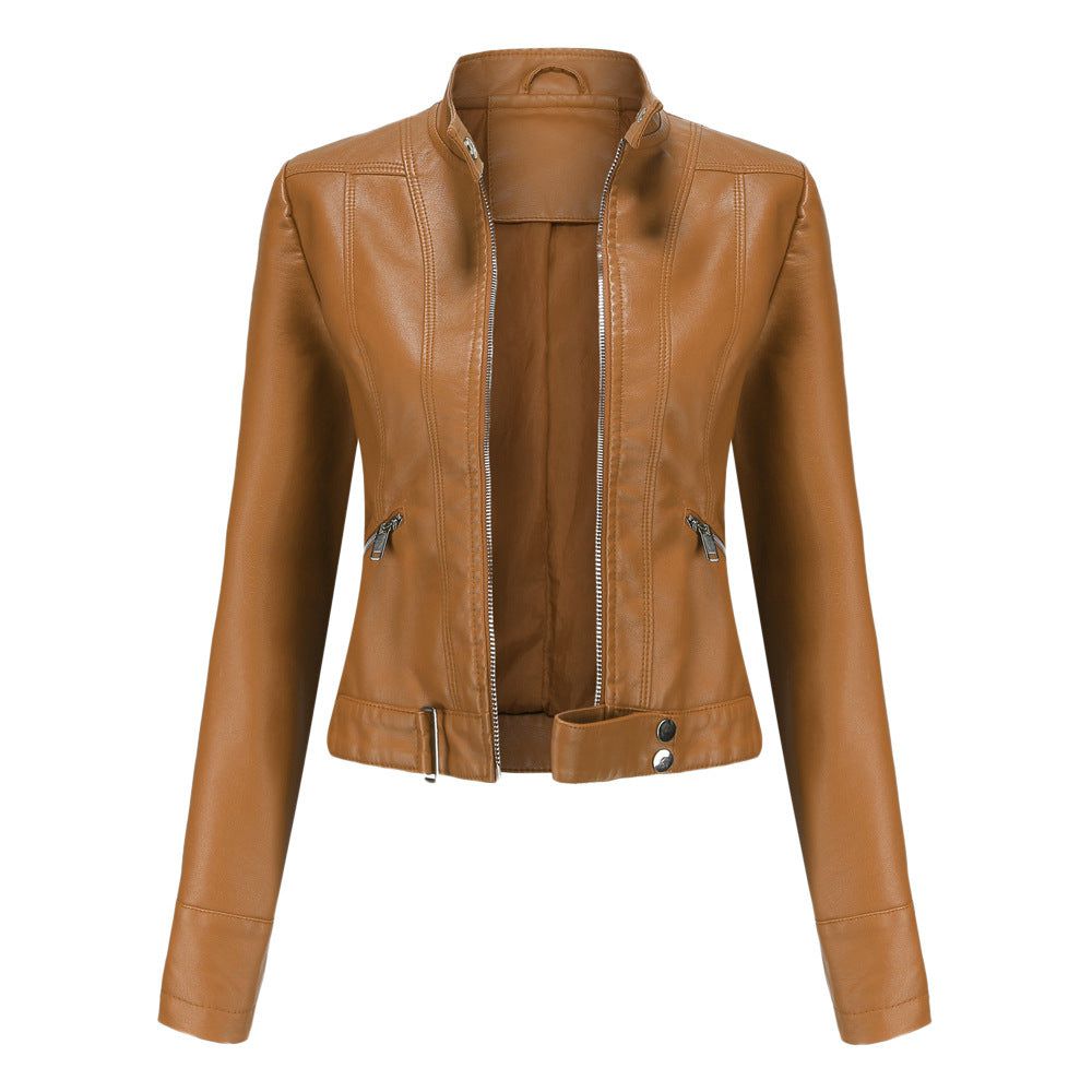 Lavinque Coats & Jackets Camel / S Blouson en similicuir | Noir | Rock et intemporel