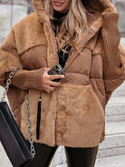 Lavinque Coats & Jackets Cape Manteau Doublée en Fausse Fourrure | Beige | Douceur, Volume et Élégance Cocooning
