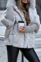 Lavinque Coats & Jackets Cape Manteau Doublée en Fausse Fourrure | Beige | Douceur, Volume et Élégance Cocooning