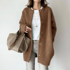 Lavinque Coats & Jackets Caramel / XS Manteau Minimaliste Boutonné | Noir | Structuré et Polyvalent