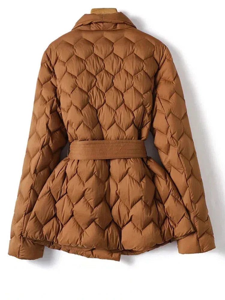 Lavinque Coats & Jackets Doudoune Ceinturée | Camel | Matelassée & Élégante