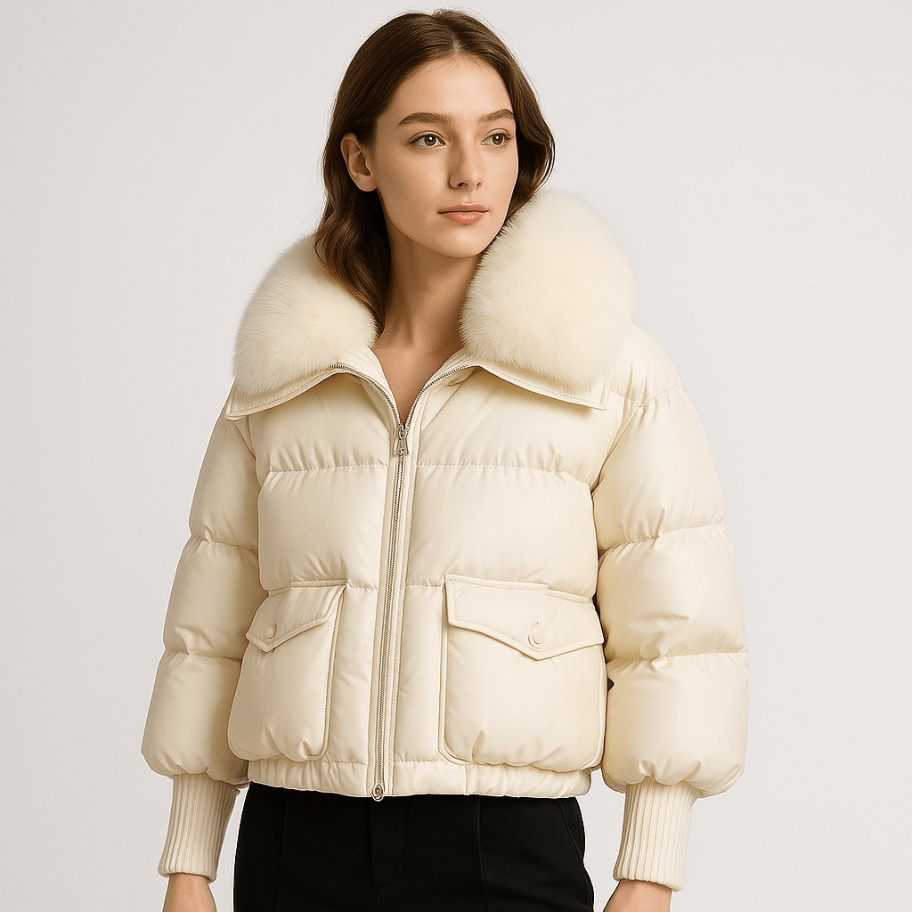 Lavinque Coats & Jackets Doudoune Glamour | Col Fausse Fourrure | Chaude et Élégante