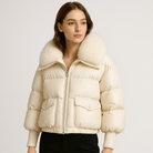Lavinque Coats & Jackets Doudoune Glamour | Col Fausse Fourrure | Chaude et Élégante