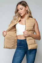 Lavinque Coats & Jackets Gilet Matelassé Sans Manches | Camel | Léger & Tendance