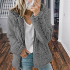 Lavinque Coats & Jackets Gris foncé / S Veste Douillette en Fausse Fourrure | Cocooning | Chaude et Tendance