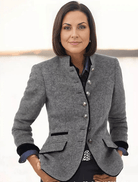 Lavinque Coats &Jackets Gris / S Blazer Chic en Laine | Gris | Élégant et Structuré