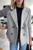 Lavinque Coats & Jackets Gris / S Blazer Femme | Rose Poudré | Chic & Structuré
