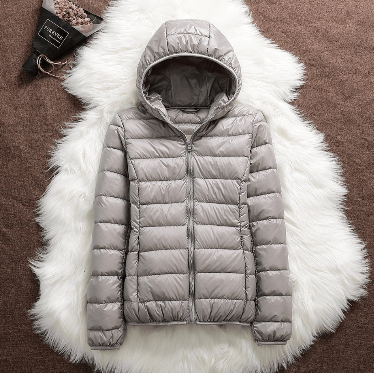 Lavinque Coats & Jackets Gris / S Doudoune Légère | Taupe Métallisé | Chaude & Compacte