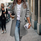 Lavinque Coats & Jackets Gris / S Manteau Long Classique | Camel | Chic et Urbain