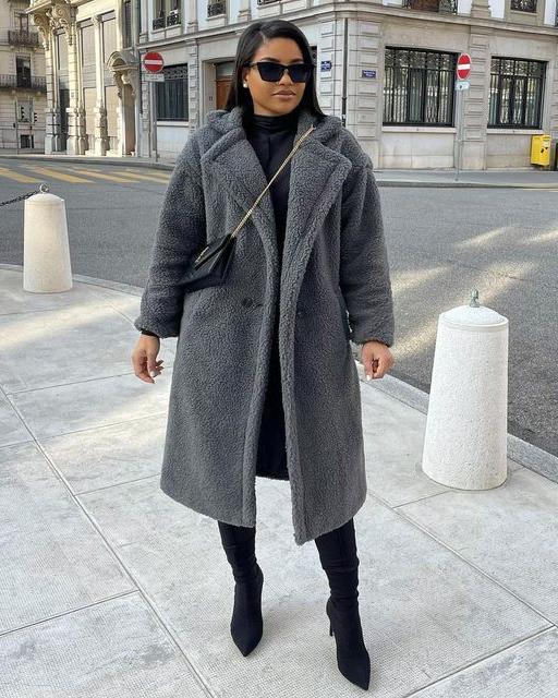 Lavinque Coats &Jackets Gris / S Manteau Long en Laine | Élégance | Chaleur et Tendance