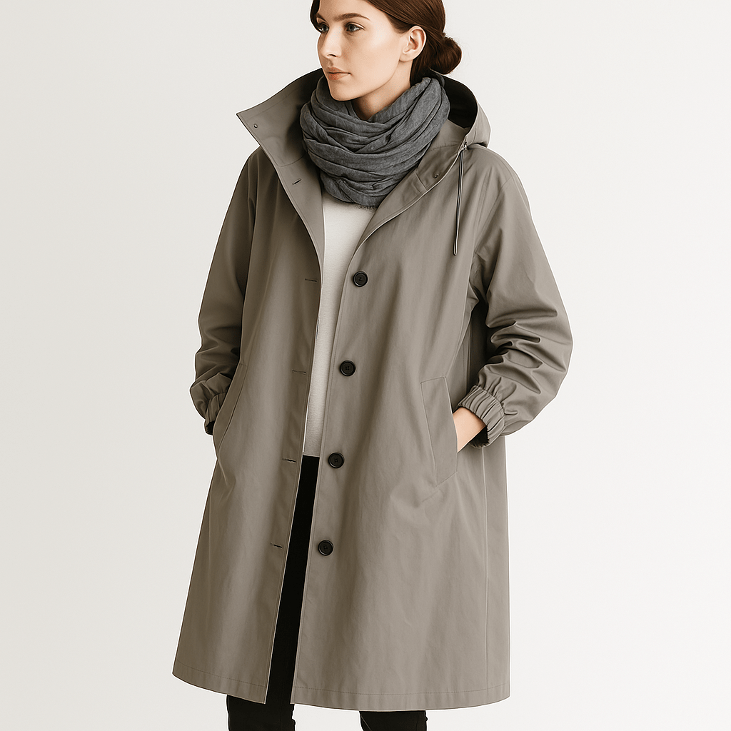 Lavinque Coats & Jackets Gris / S Manteau Noir | Capuche Intégrée | Urbain et Décontracté