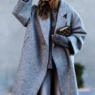 Lavinque Coats & Jackets Gris / S Manteau Oversize en Laine | Gris Chiné | Moderne et Enveloppant